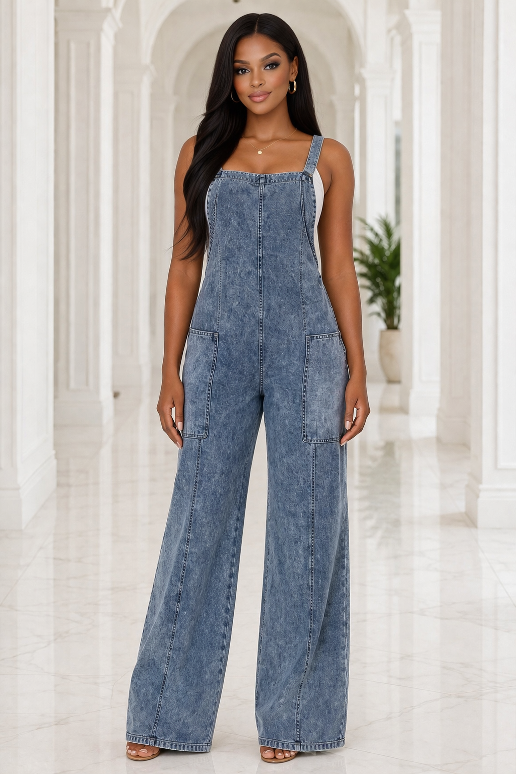 The Capri Denim Jumpsuit