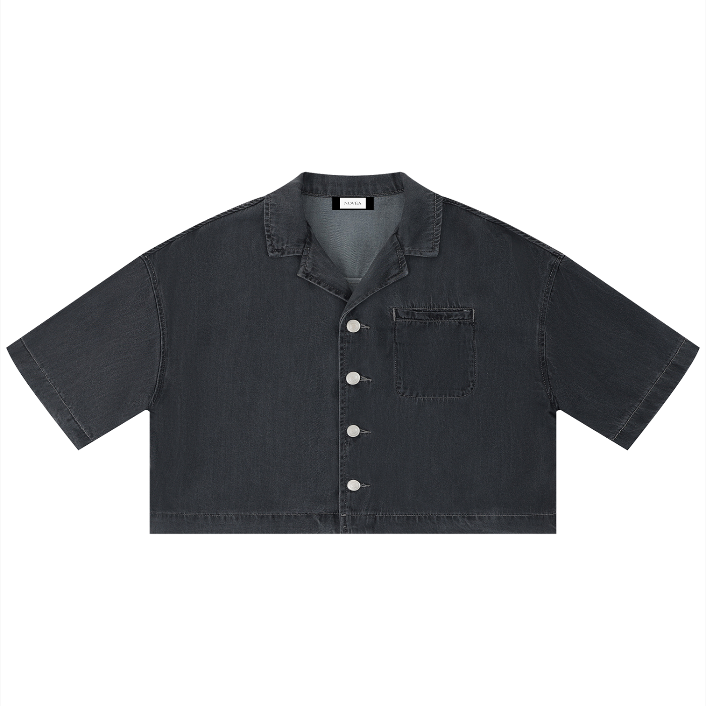 The Cropped Denim Shirt