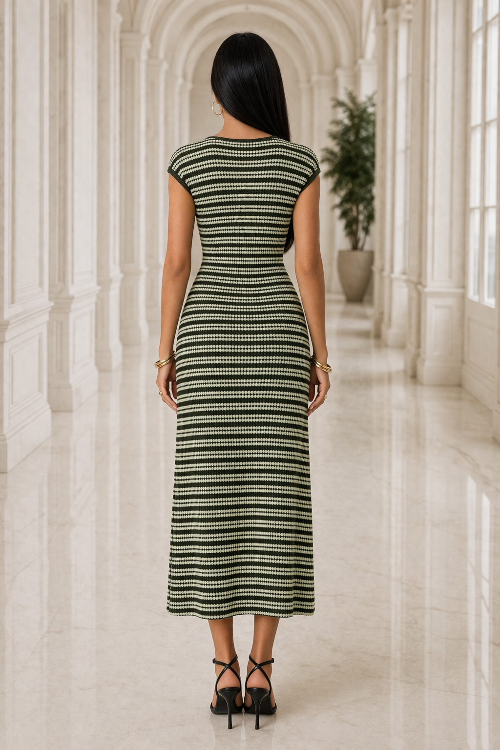 The Monaco Stripe Midi