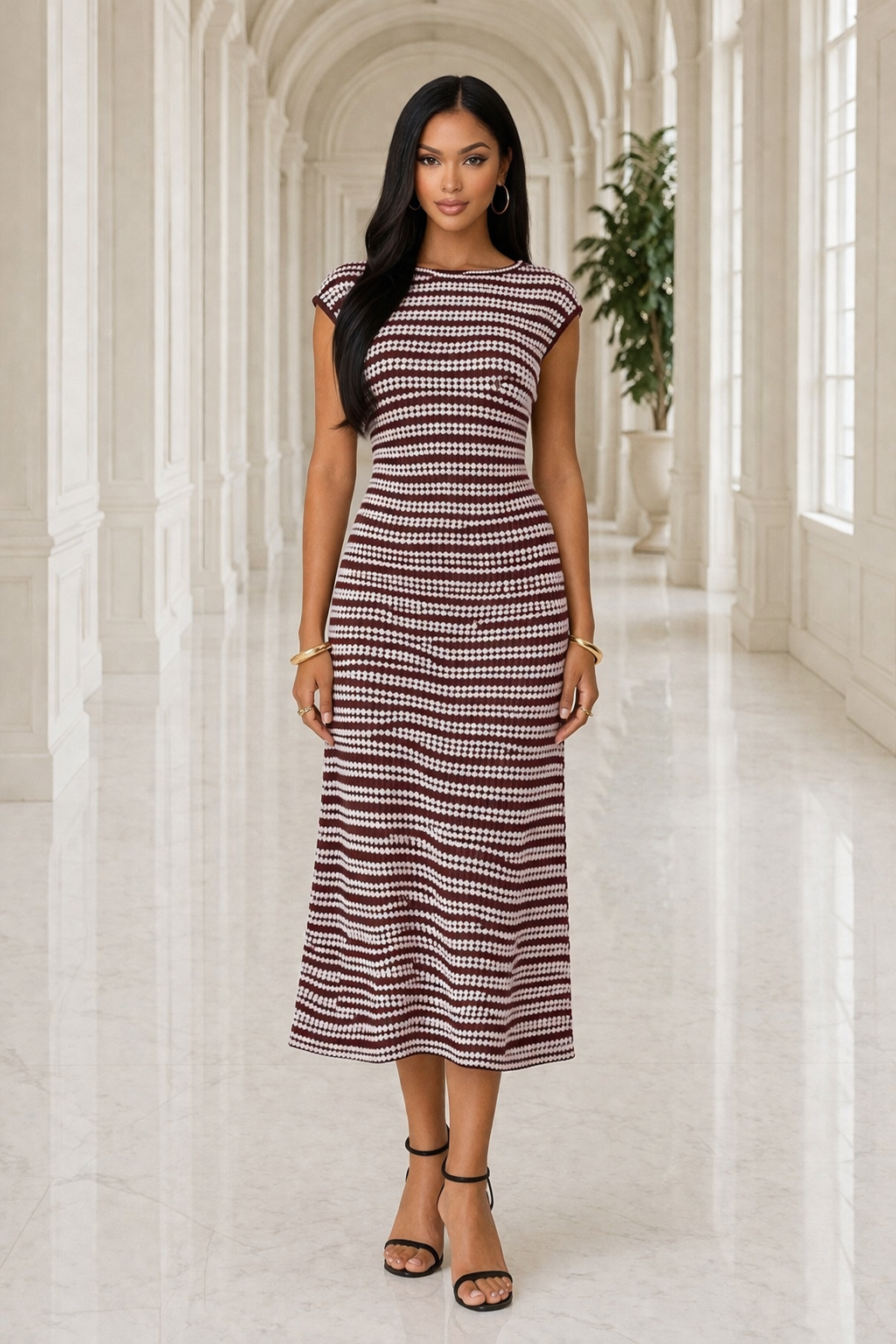 The Monaco Stripe Midi