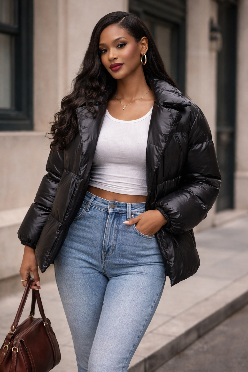 The Noir Cinch Puffer