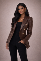 The Leather Lapel Blazer