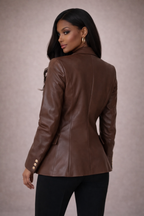 The Leather Lapel Blazer