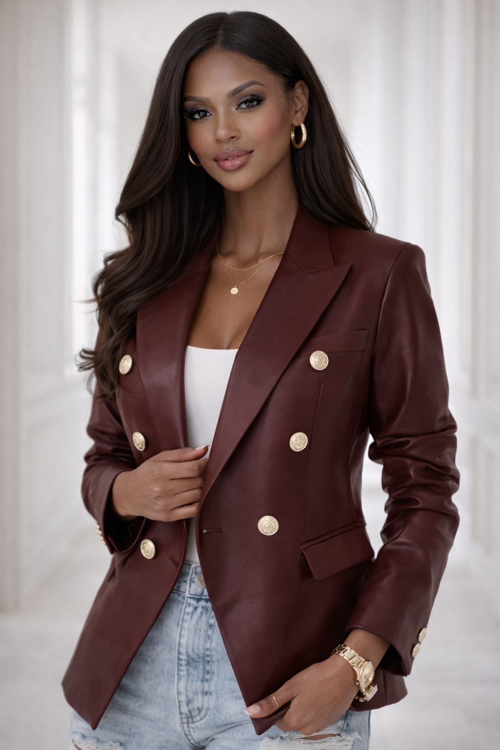The Leather Lapel Blazer