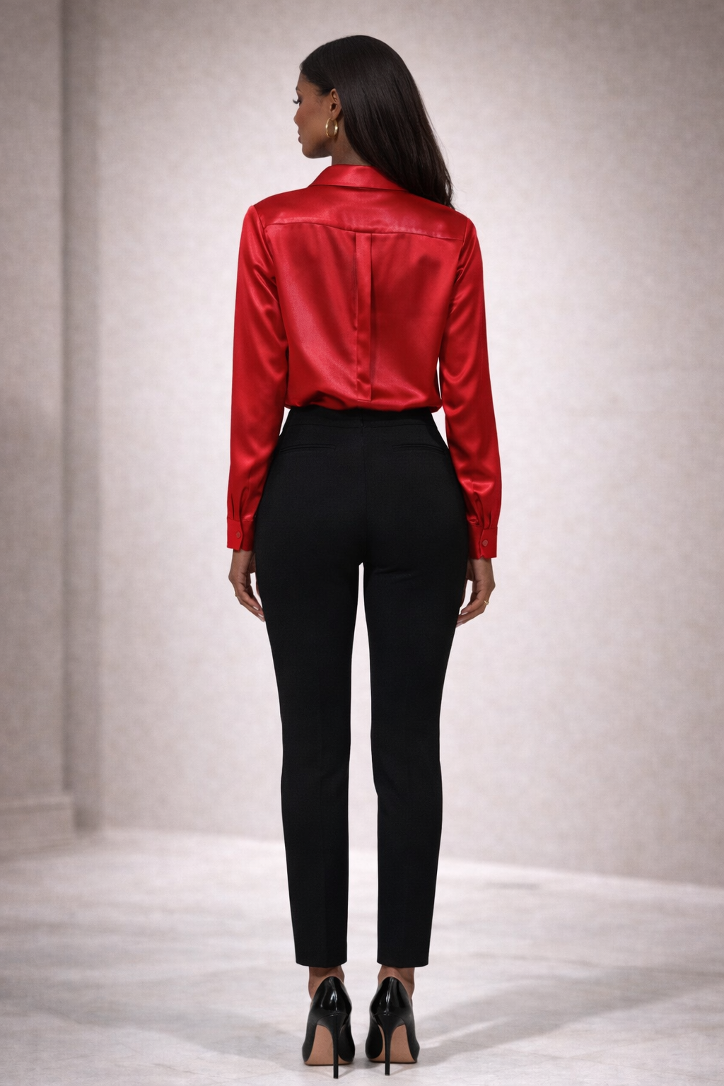 The Élan Satin Button-Up