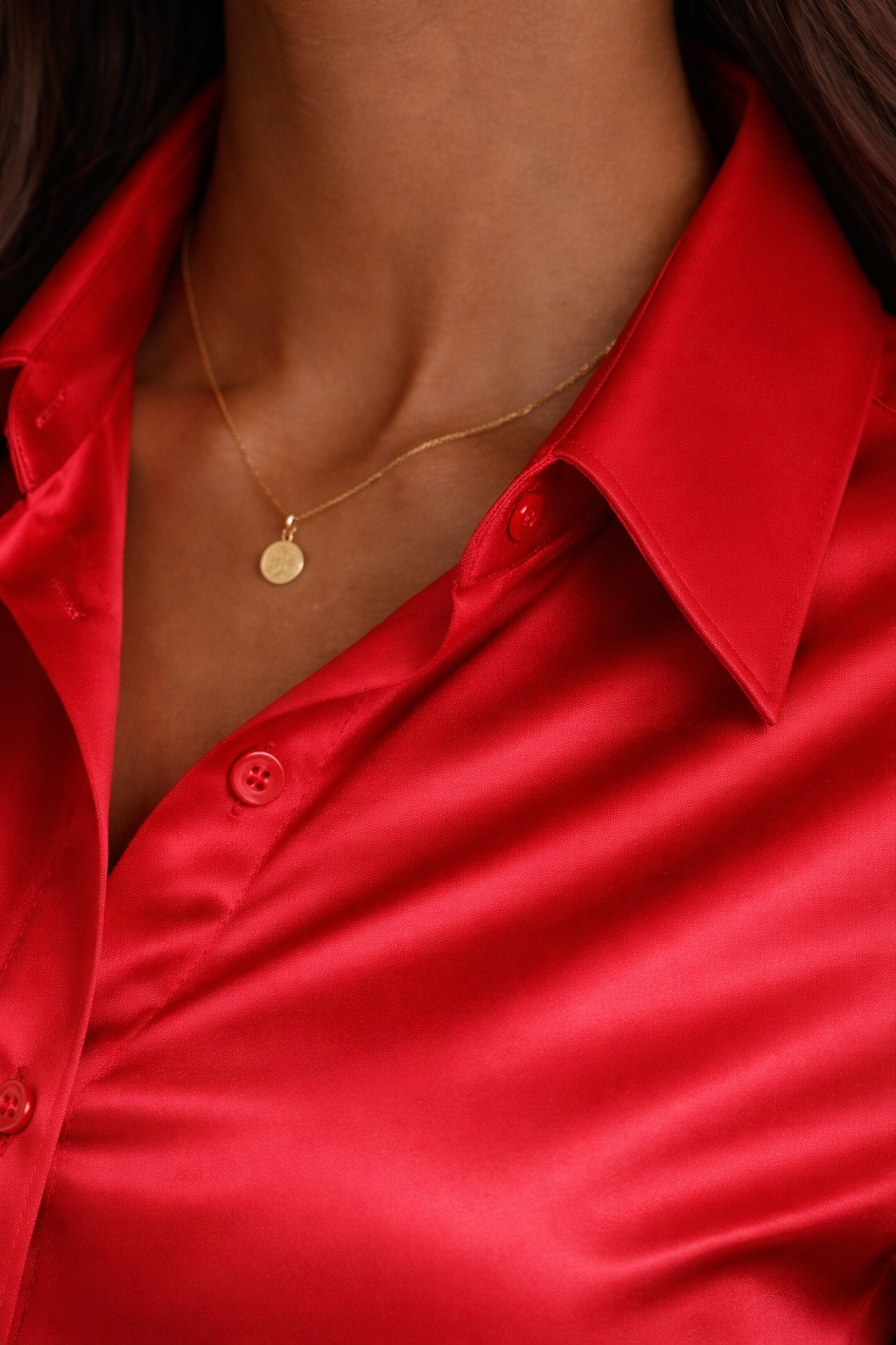 The Élan Satin Button-Up