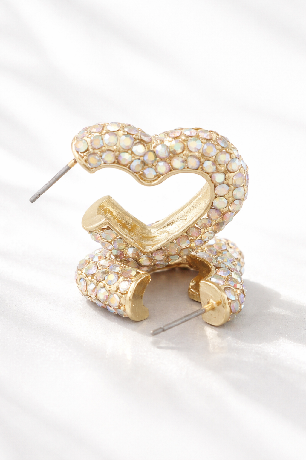 Pearl Studded Heart Earrings