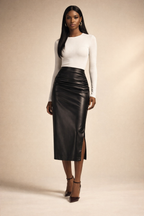 The Noir Midi Skirt