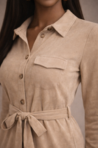 The Effortless Tie Waist Shirt Dress