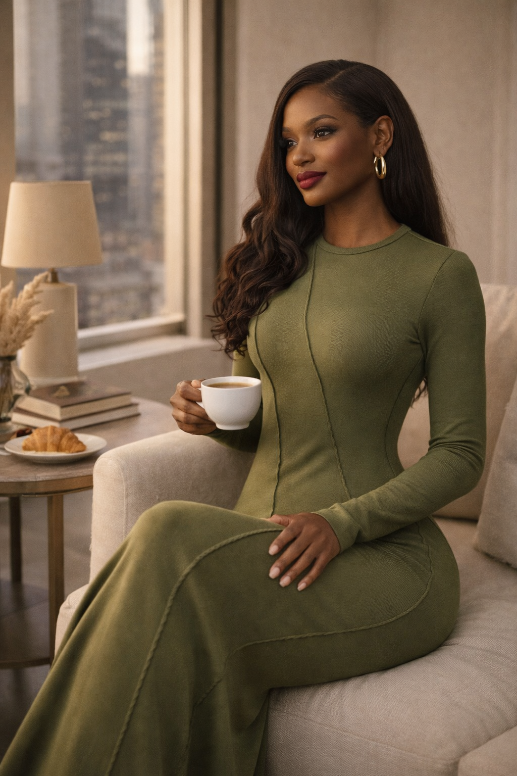 The Solène Seam Maxi Dress