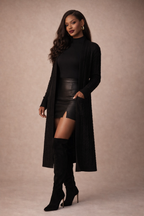 Maison Longline Cable Cardigan