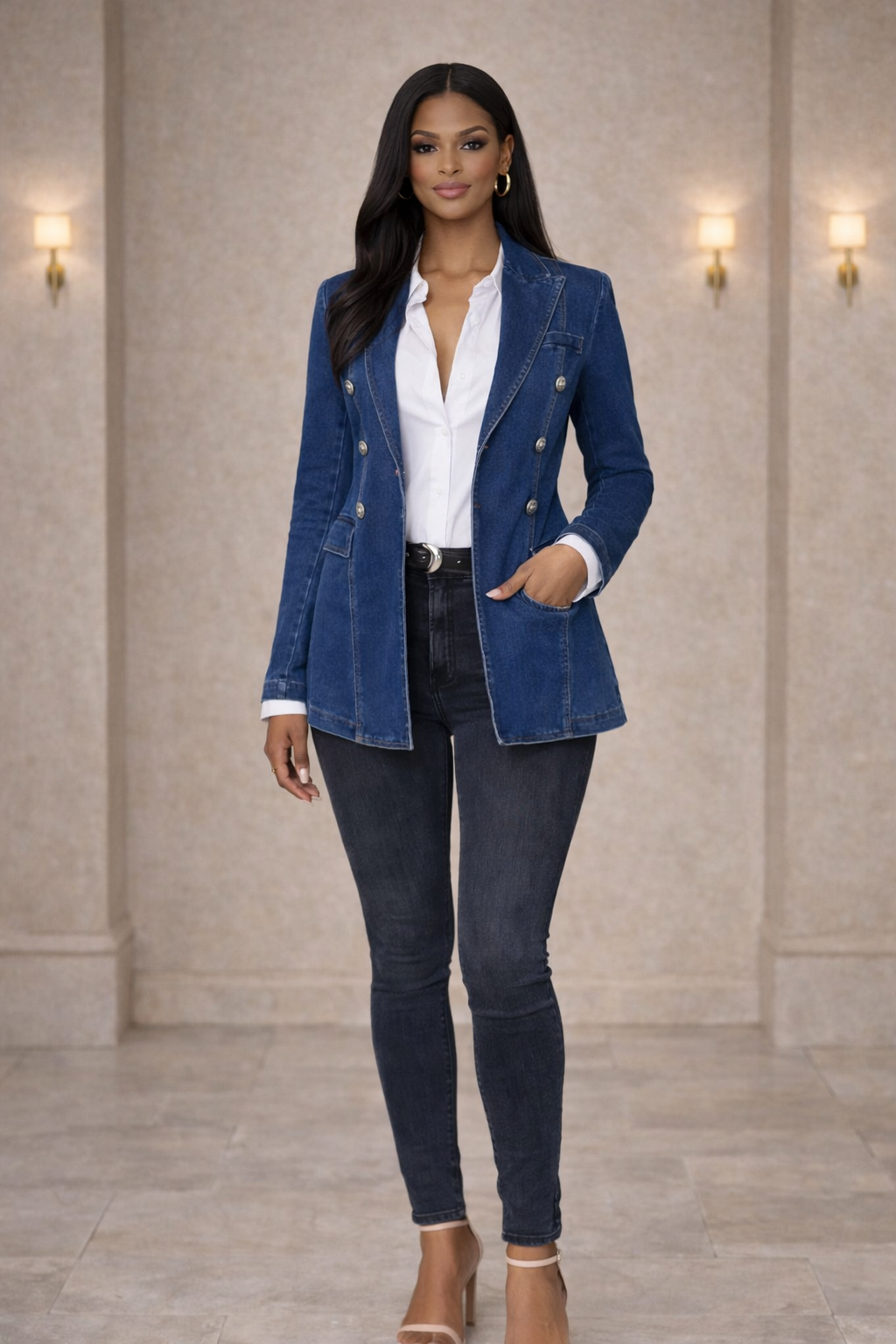 The Monaco Denim Blazer