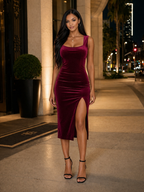The Madison Velvet Midi