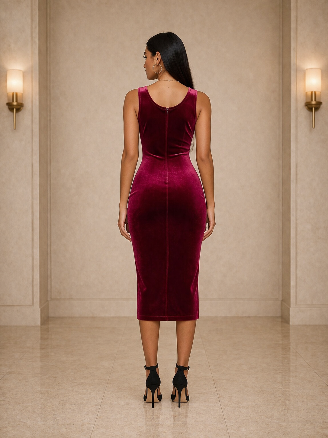 The Madison Velvet Midi
