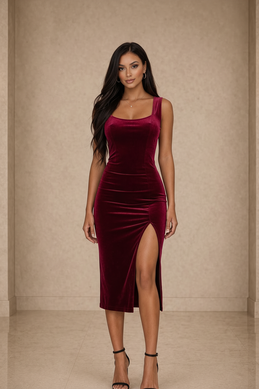 The Madison Velvet Midi