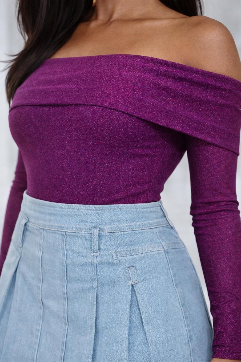 The Merlot Off-Shoulder Bodysuit
