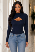 The Noir Contour Cutout Bodysuit