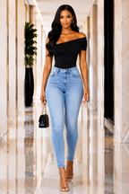 The Noir Off-Shoulder Bodysuit