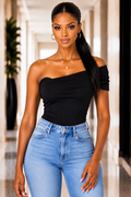 The Noir Off-Shoulder Bodysuit