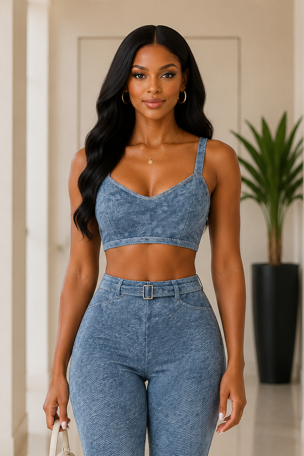 The  NOVÈA Faux Denim Bralette