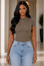 Essential Slim Fit Mock Neck T-Shirt