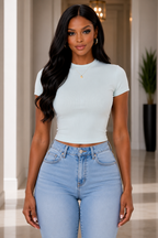 Essential Slim Fit Mock Neck T-Shirt