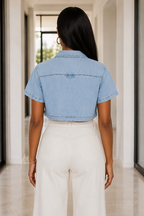 The Cropped Denim Shirt