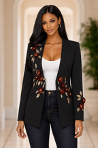 The Noire Rosette Blazer