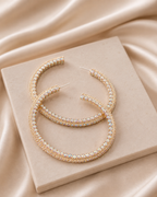 80mm Rhinestone Hoop Earring