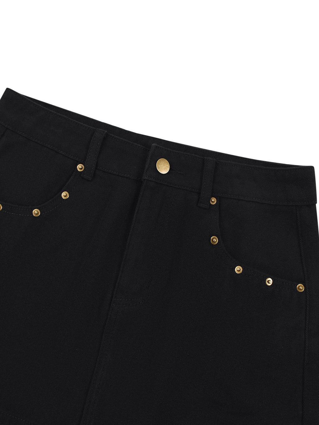 The Studded Denim Mini Skirt