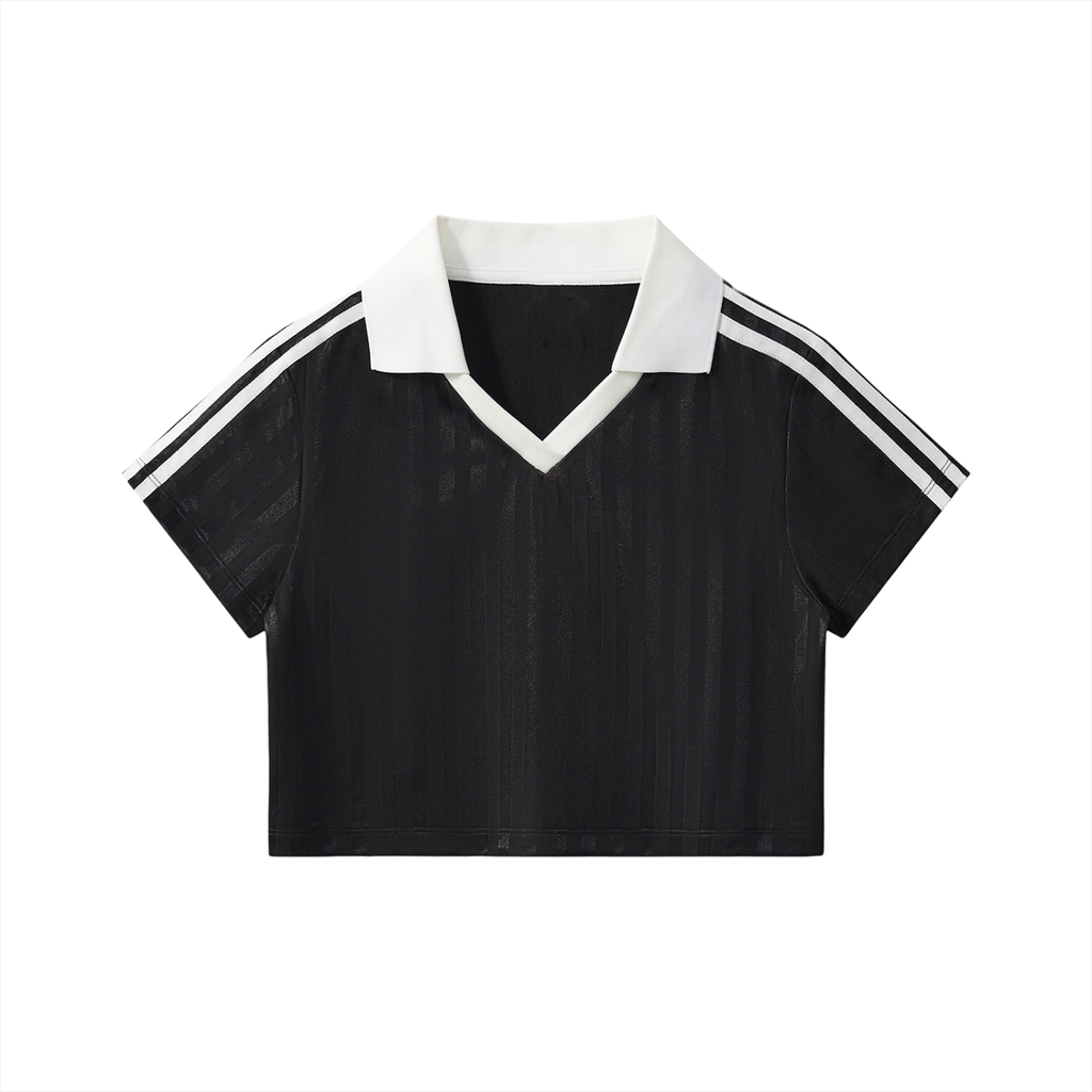 The Striped Cropped Jersey Top