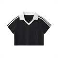 The Striped Cropped Jersey Top