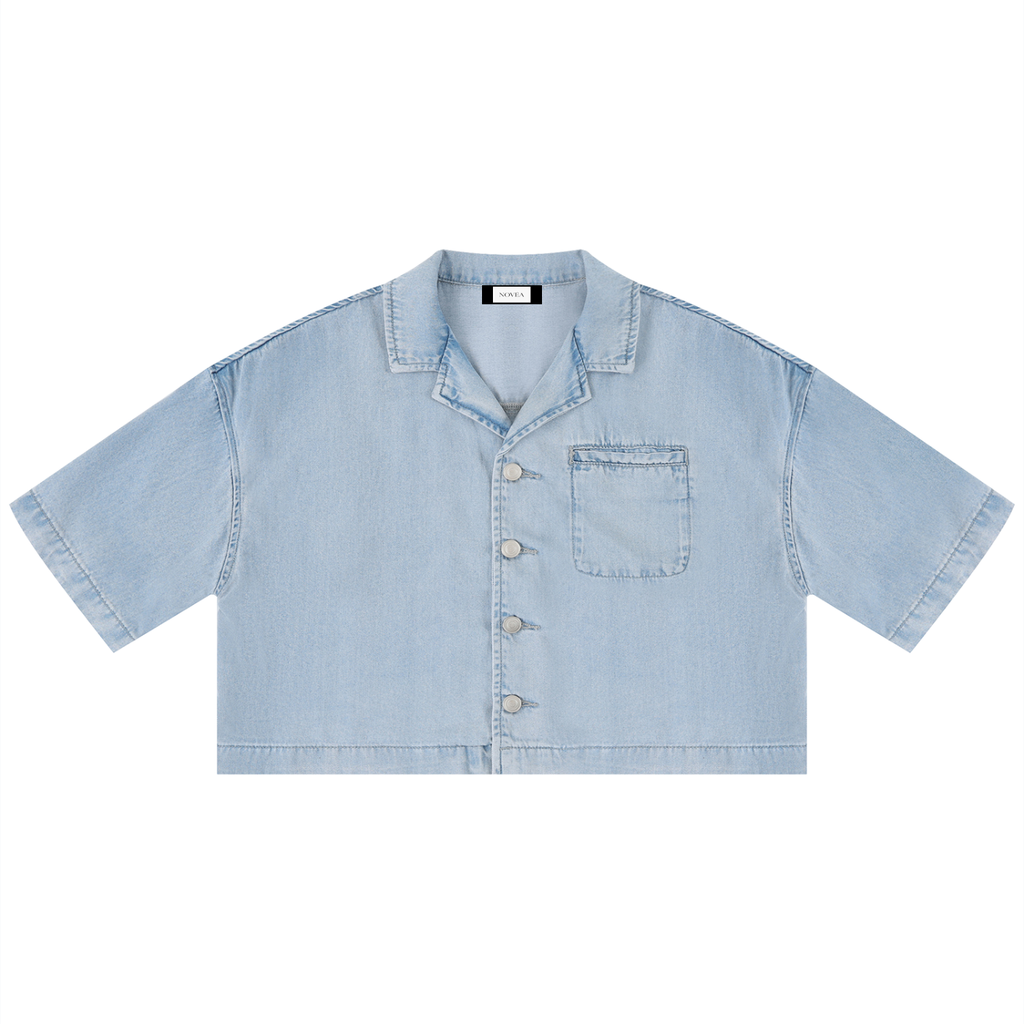 The Cropped Denim Shirt