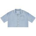 The Cropped Denim Shirt