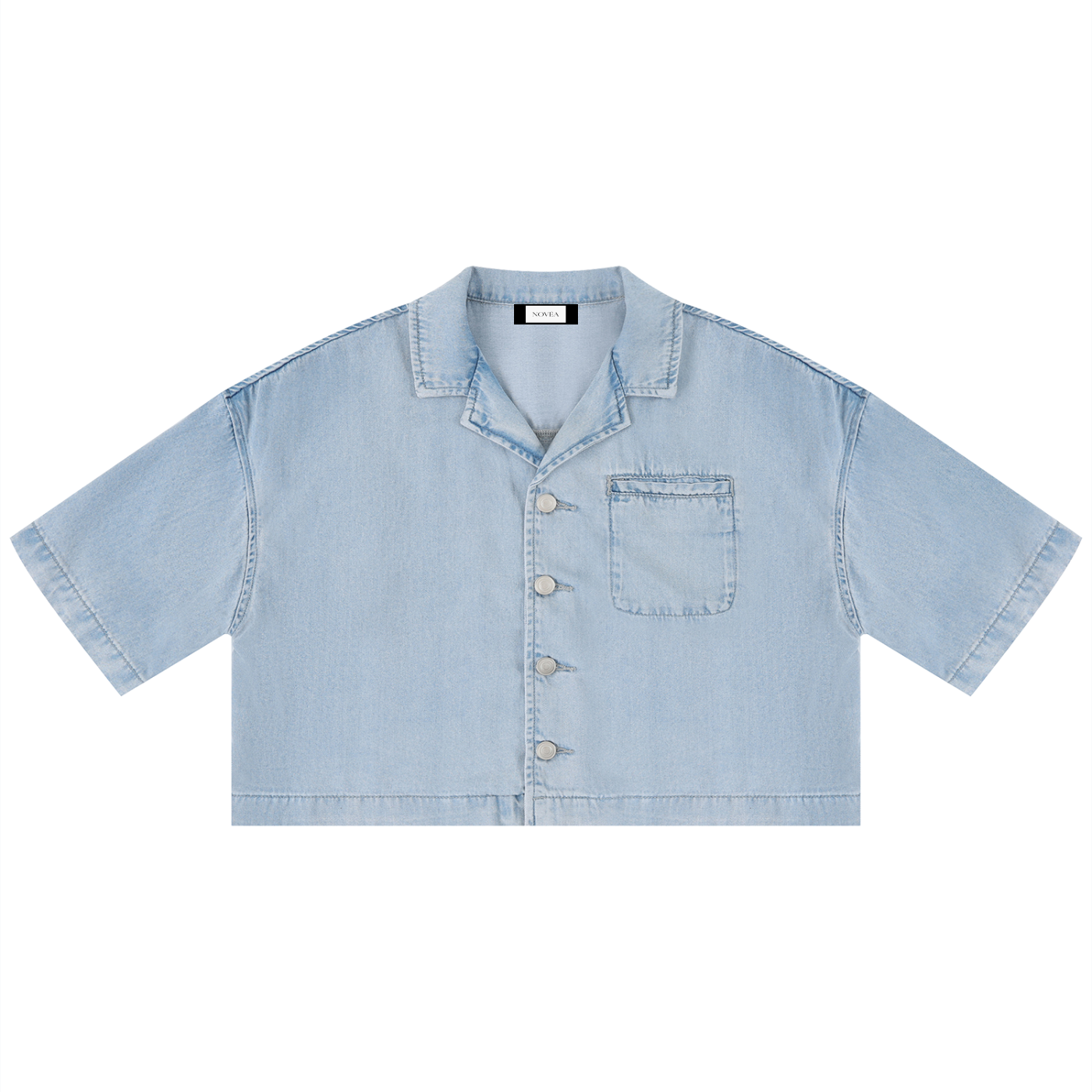 The Cropped Denim Shirt